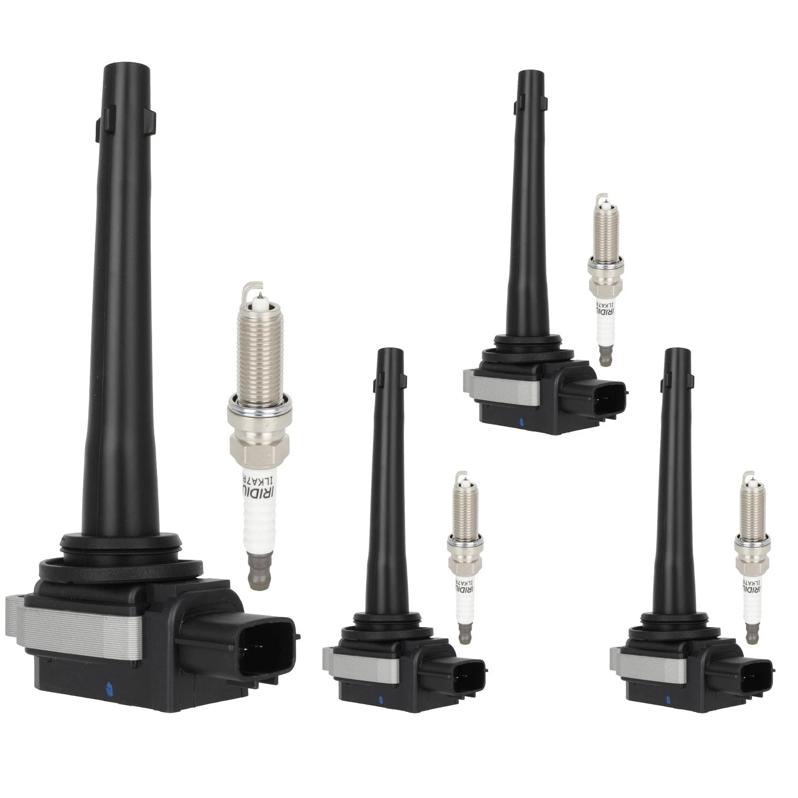 Set of 4 Ignition Coils & 4 Spark Plugs for Nissan Tiida, Sentra (2007–2017)