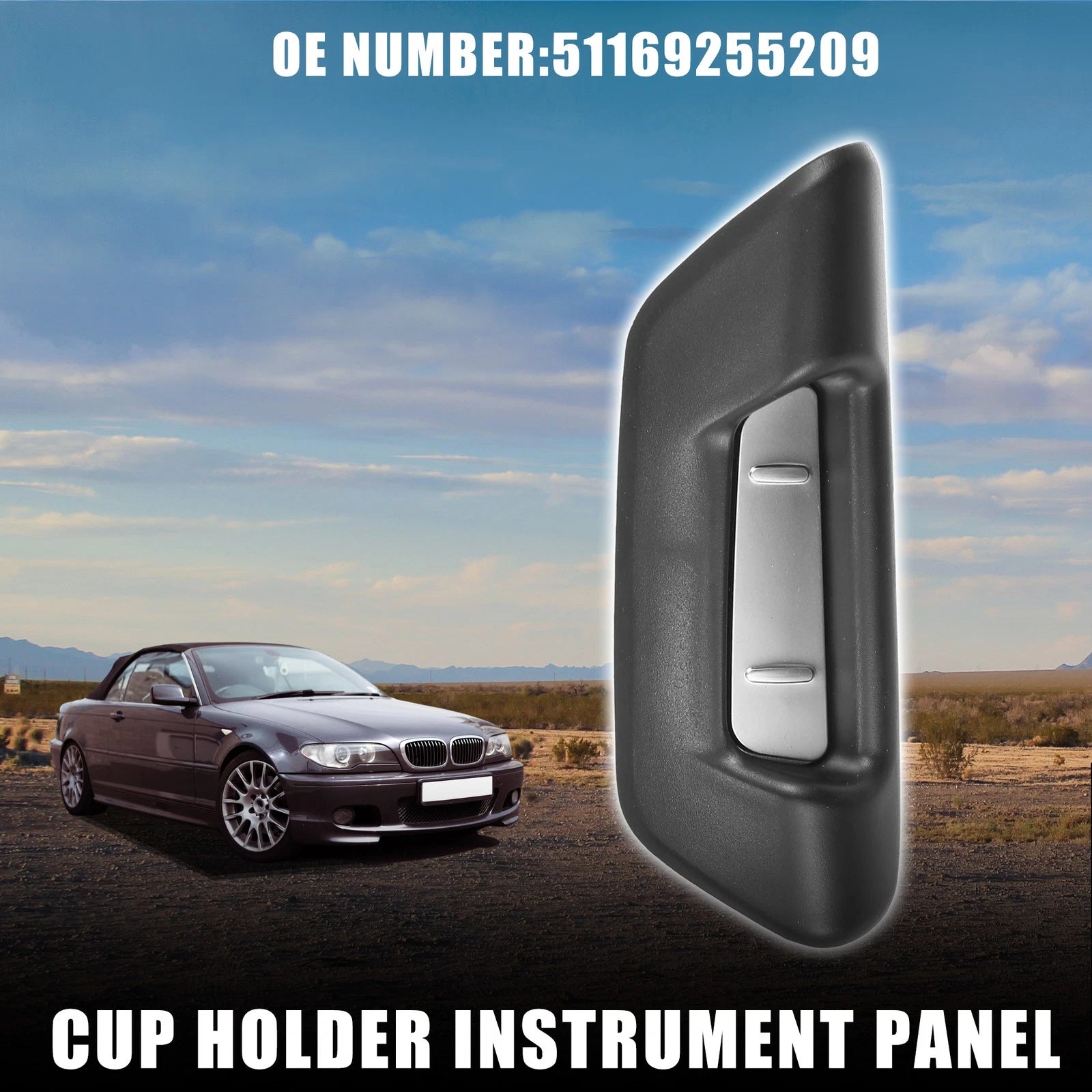 Cup Holder for BMW X1 (2013–2015) No. 51169255209 Black