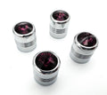 Valve Stem Caps Chrome Purple Diamond Replacement for Car Truck ATV (Set of 4)
