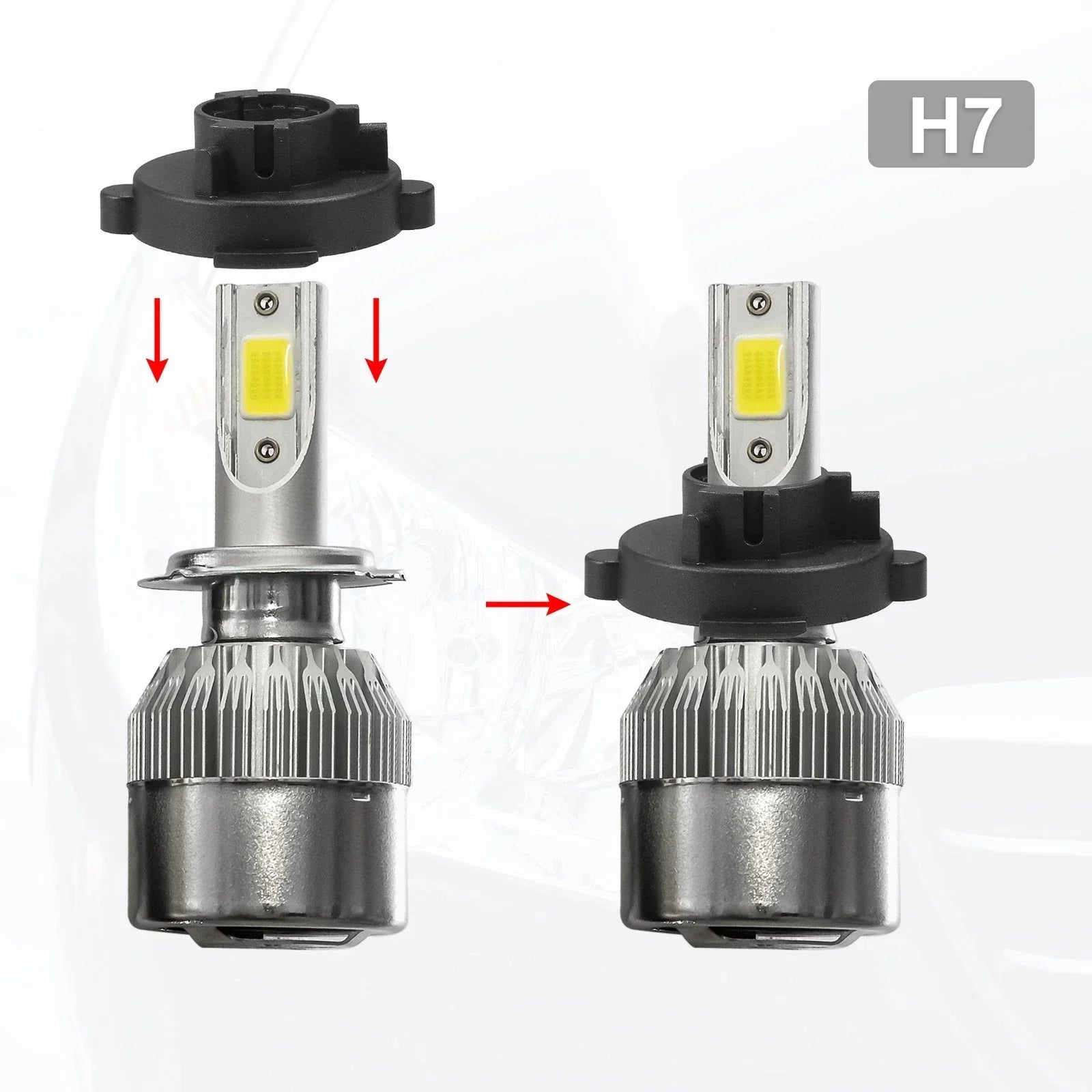 H7 LED Headlight Adapter Bases for Hyundai Sonata (2011-2013)
