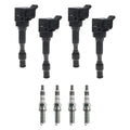 Set of 4 Ignition Coils & NGK Iridium Spark Plugs for Kia Forte Soul (2014–2019)