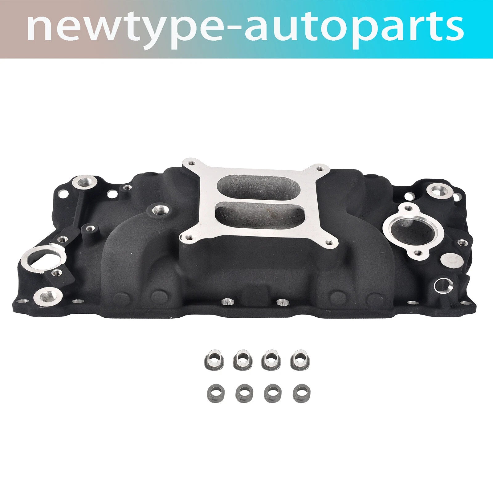 Satin Aluminum Intake Manifold for Small Block Chevy SBC 305 327 350 400 (1957–1986)