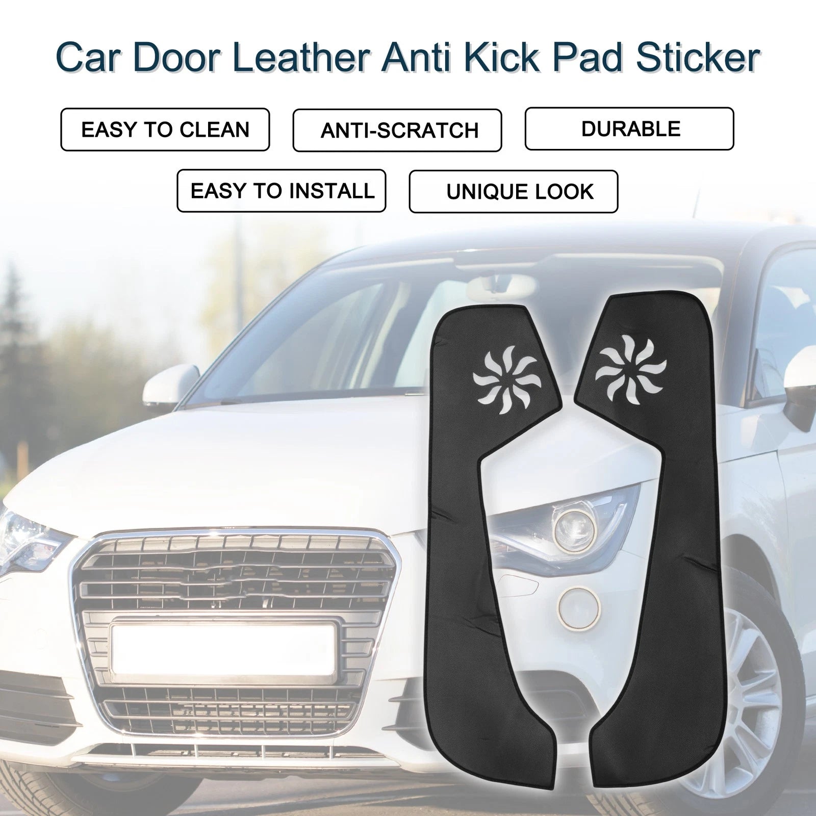 Set of 1 Car Door Leather Anti Kick Pad Sticker for Audi A1 (2012–2018)