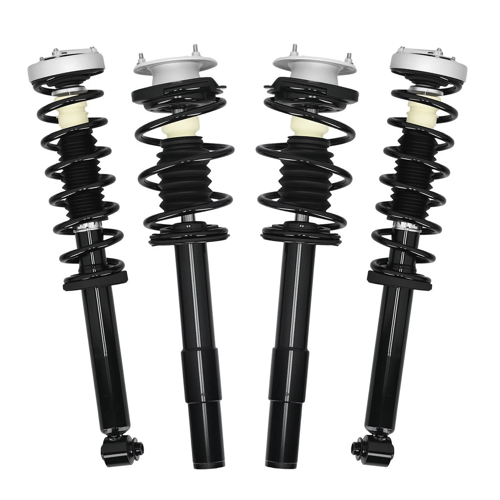 Set of 2 Front Rear Struts w/Coil Spring for BMW 528i 535i (2008–2010)