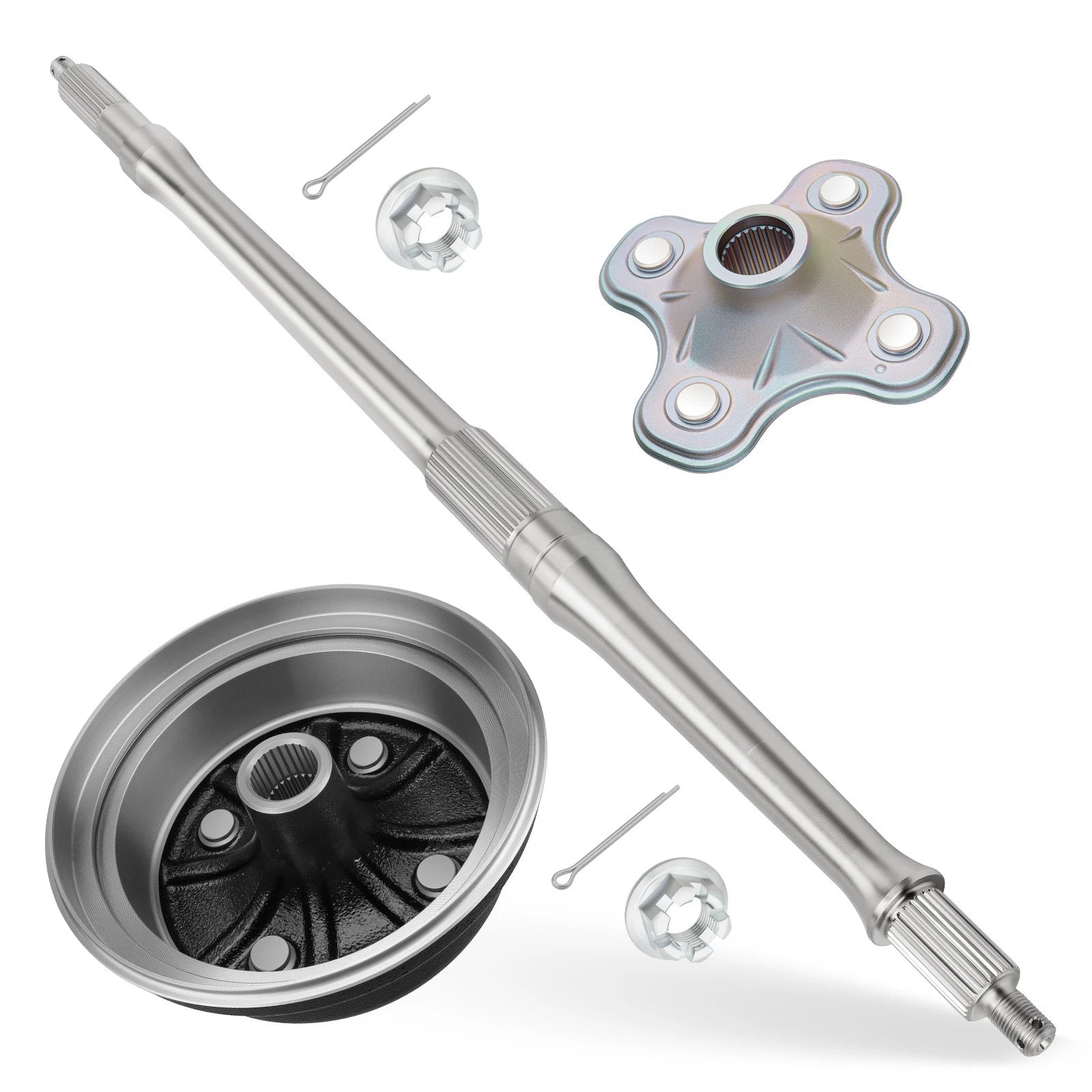 Rear Wheel Axle Brake Drum Hub for Yamaha Big Bear 350, Kodiak 400 (1997–1999)