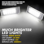 2X Full White LED License Plate Light Kit for Mitsubishi Outlander Sport (2011–2020)