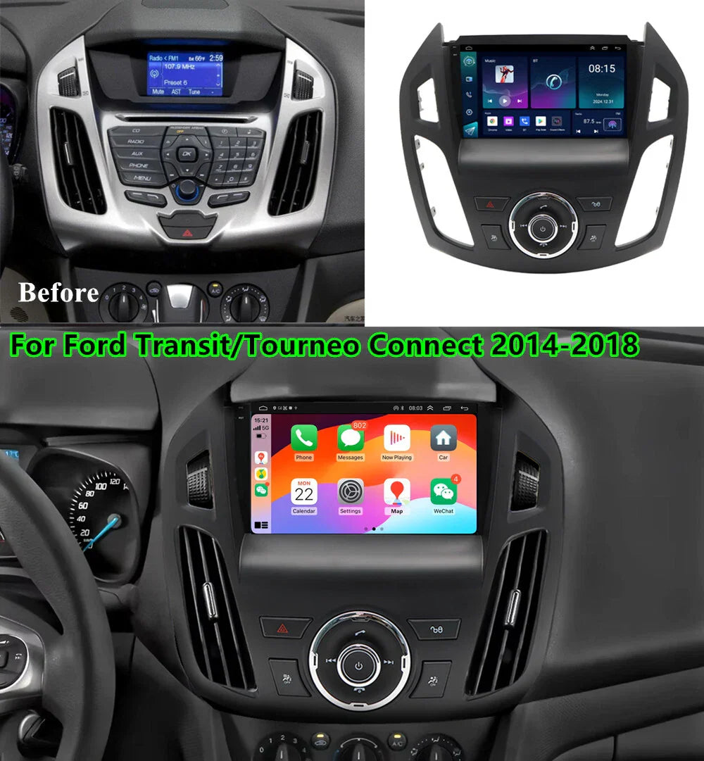 9'' Car Stereo GPS Head Unit for Ford Transit/Tourneo Connect (2014-2018)