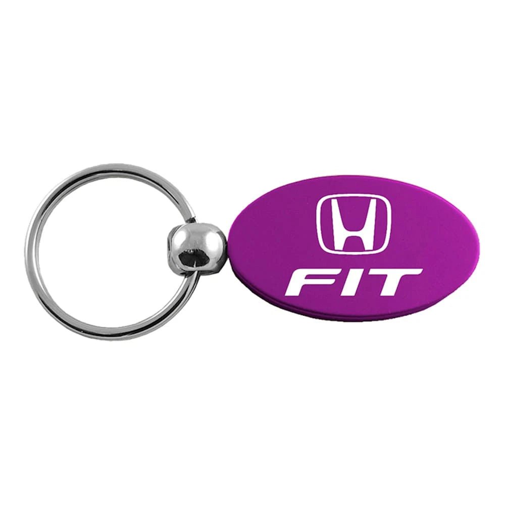 Purple Oval Keychain KC1340.FIT.PUR - Officially Licensed for Honda Fit