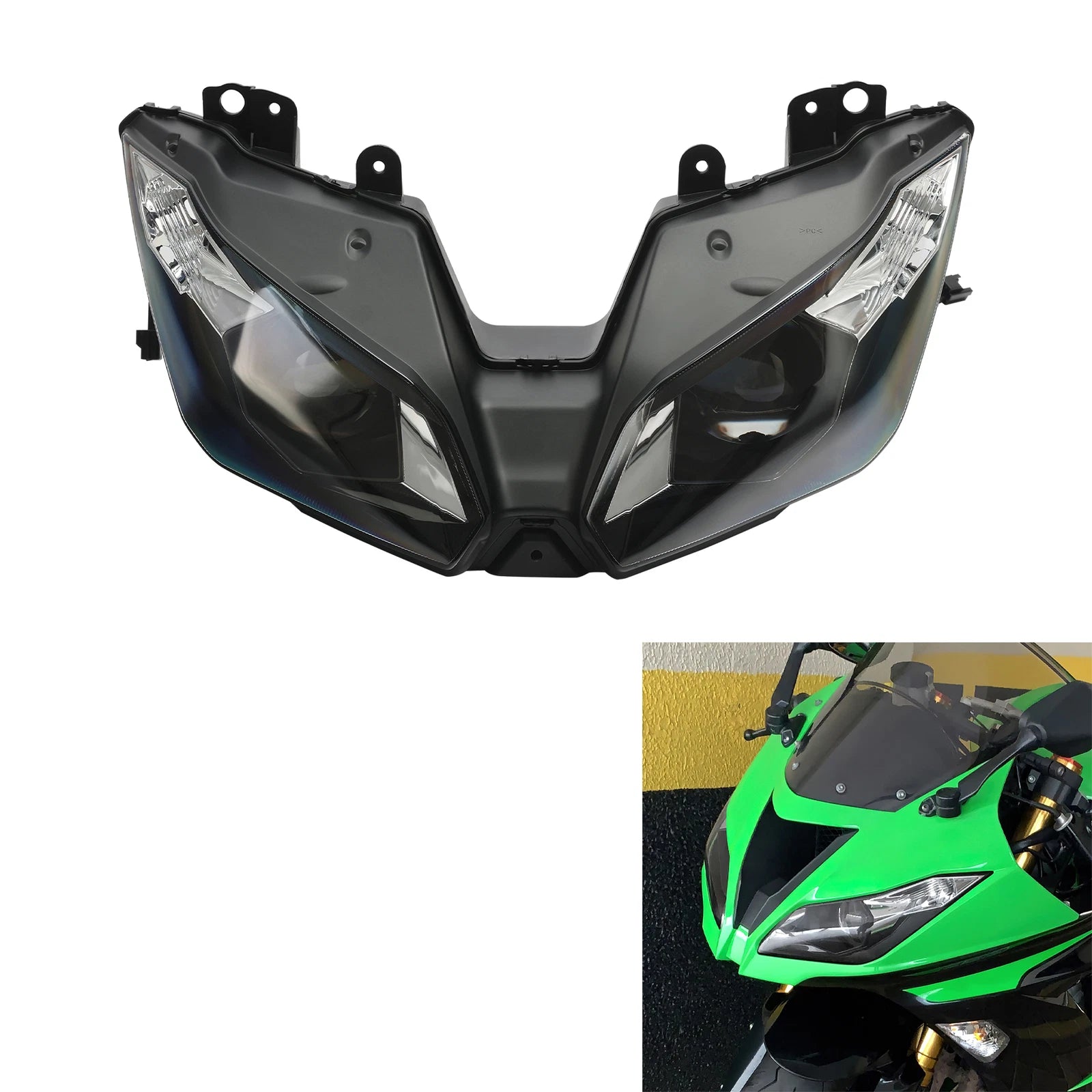 Front Headlight Assembly for Kawasaki Ninja ZX-6R ZX636 (2013–2018)