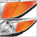 Pair of Chrome Housing Amber Corner Headlights for Toyota Sienna (2011–2020)