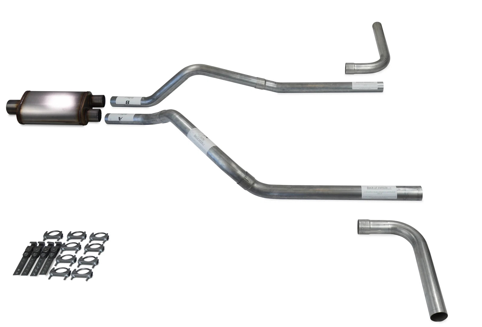 Dual Exhaust Kit for GMC Jimmy (1995–1999) - 2.5" Stainless Muffler Side Exit