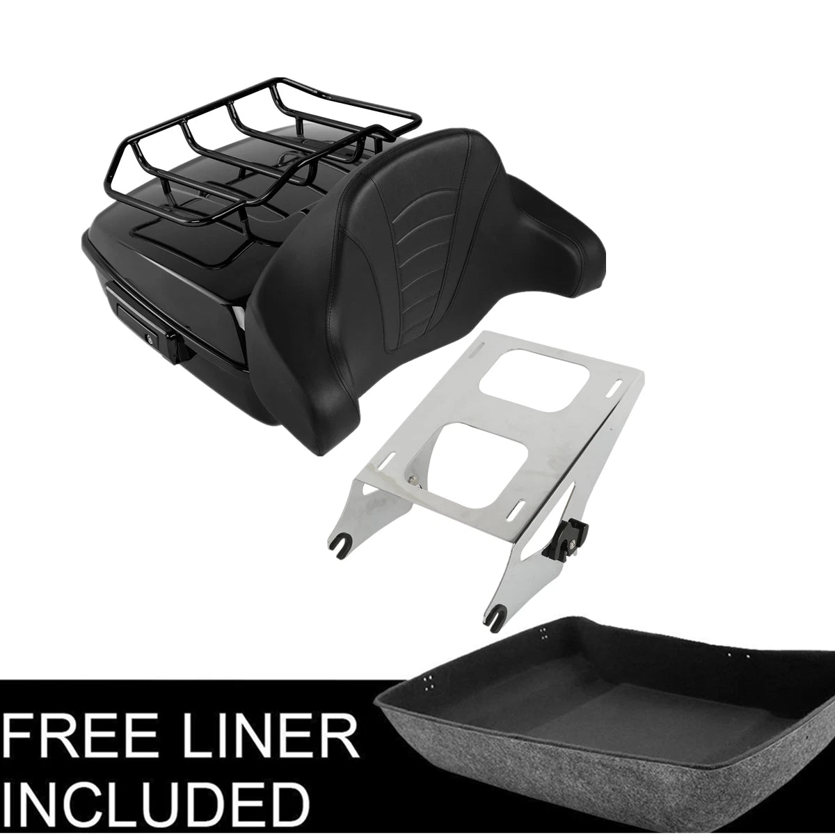 Chopped Trunk Backrest Mount Rack for Harley Touring Electra Glide (2014–2025)
