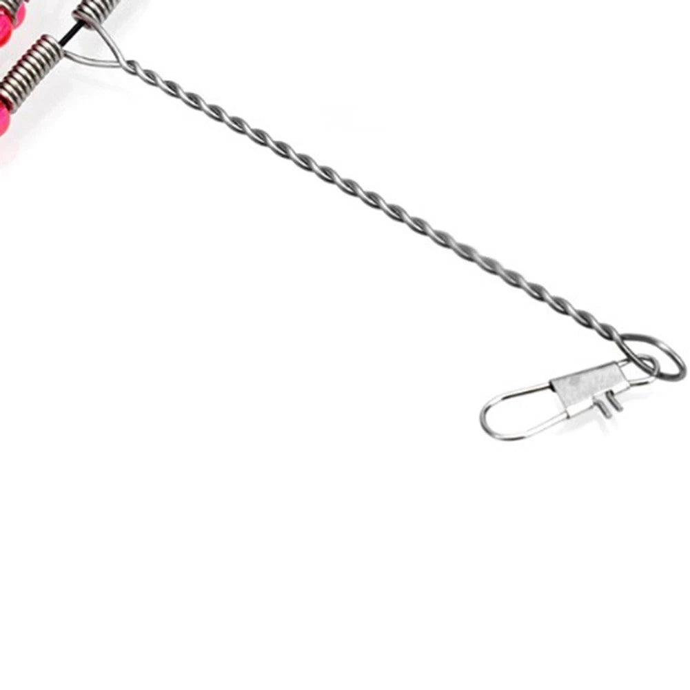 5Pcs Stainless Steel Fishing Line Leaders with Snap & Swivel