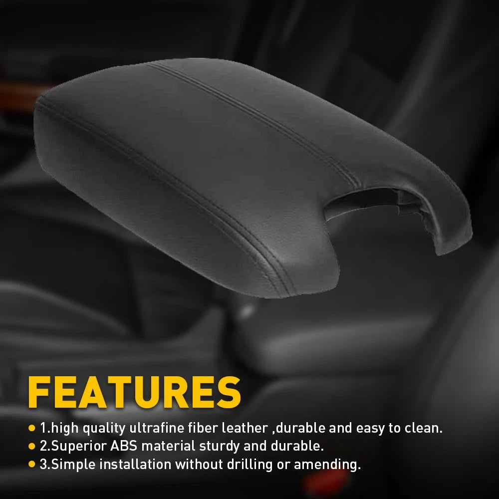 Armrest Console Cover for Honda Accord (2008â2012) Black Leather