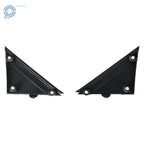 Set of 2 Gloss Black Door Mirror Flag Cover Moldings for Fiat 500 (2012–2017)