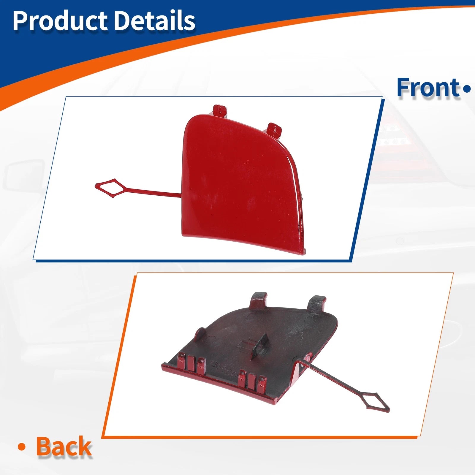 Tow Hook Cover for Mercedes-Benz GLA X156 (2014–2020) No.A1568854200 Red
