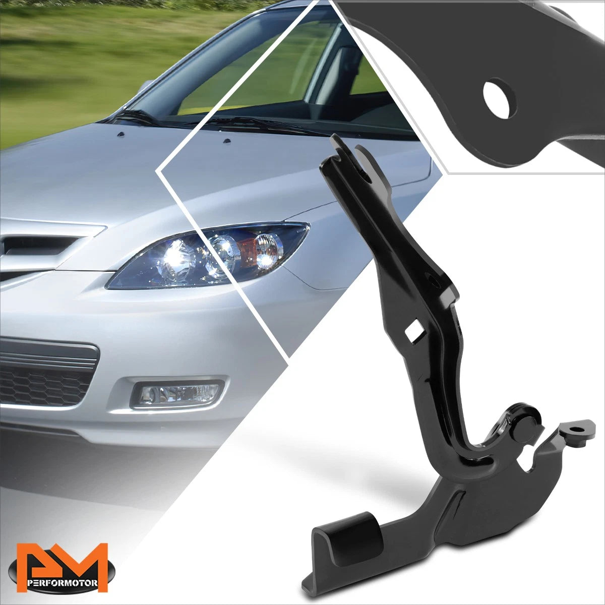 Passenger Side Engine Hood Hinge for Mazda 3 Mazdaspeed (2007–2009)
