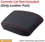 Leather Center Console Armrest Cover for Nissan 240SX S13 (1989–1993) Red Stitch