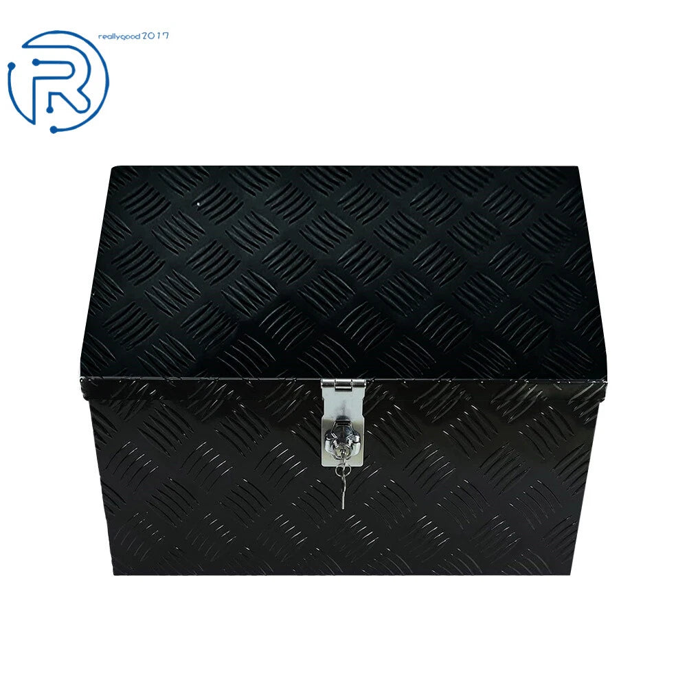 20" Black Aluminum Diamond Plate Tool Box for Pickup Truck RV 
