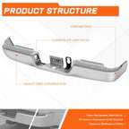Chrome Steel Rear Bumper Bar for Ram 2500 3500 (2013–2018)