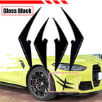 Gloss Black Front Bumper Fins Canard Splitter for BMW M3 M4 G80 G81 G82 G83 (2021–Present)
