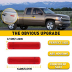 2X Red Rear Door Reflector Trim for Chevrolet Silverado 1500 (2014–2019)