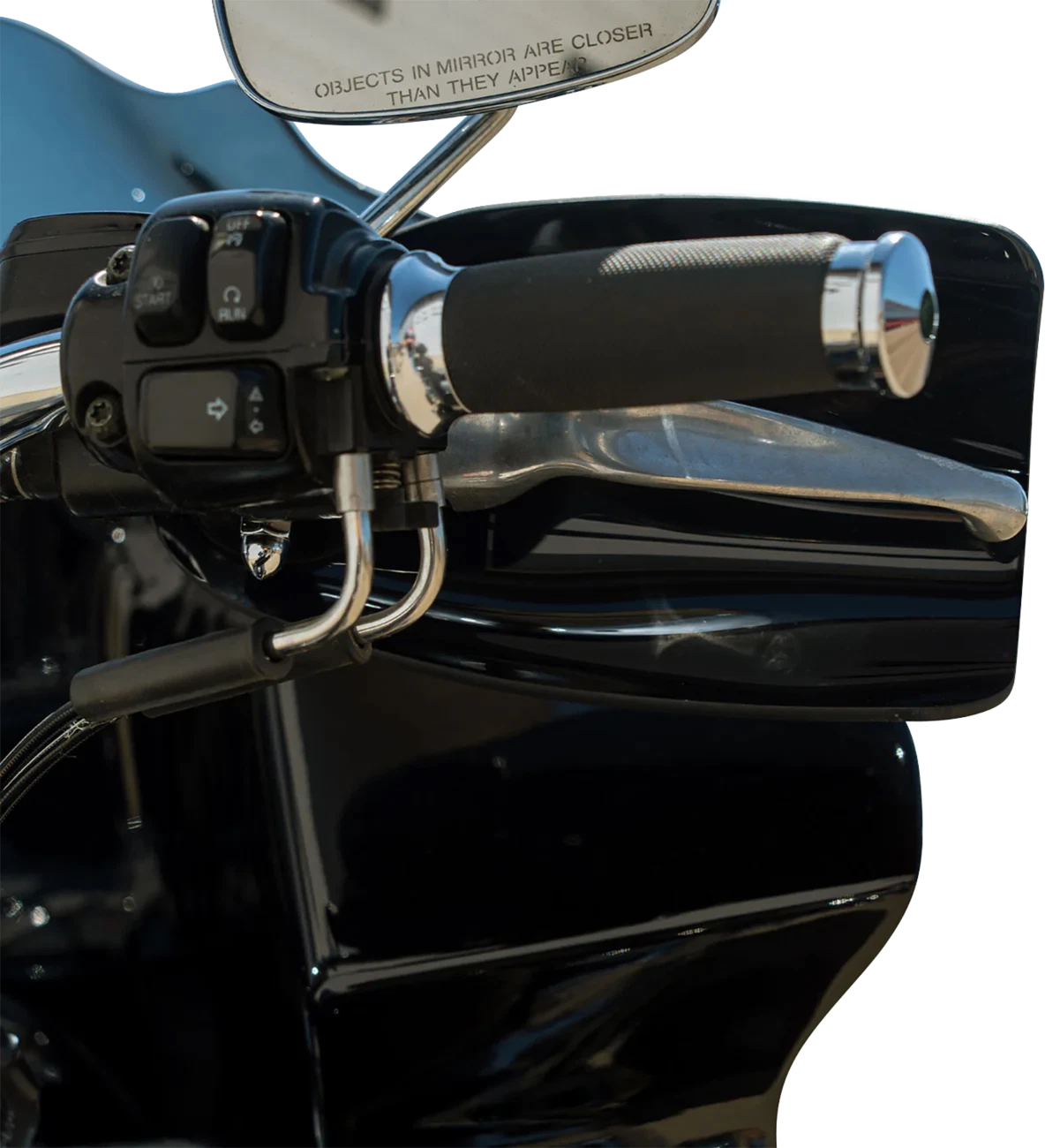 Klock Werks Flare Handguards for Harley-Davidson (Hydraulic Clutch, Black)