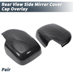 Pair Rearview Mirror Cap Overlay Black Carbon Fiber for Lexus LX470 (1998–2007)