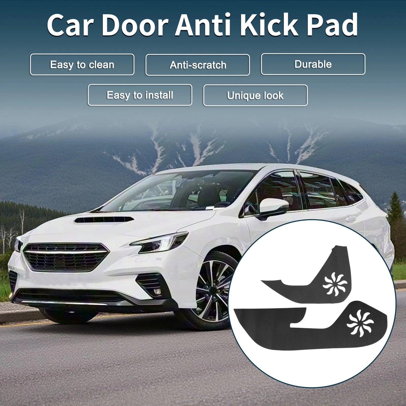 Leather Anti Kick Pad Sticker for Subaru WRX S4 (VB Series)