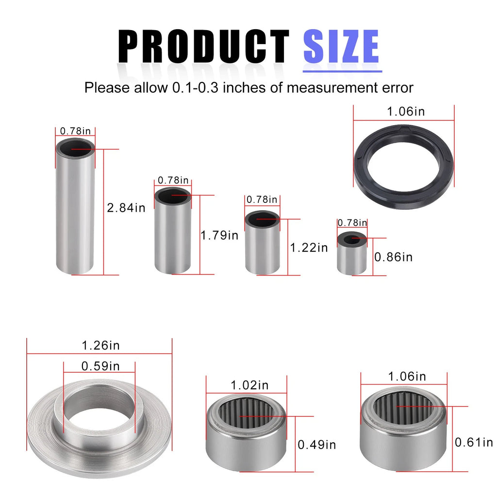 Swing Arm Linkage Bearing Seal w/Bushing for Kawasaki KFX400 DVX400 (2003–2008)