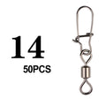 50pc Fishing Tackle Snap Swivels for Fishing Hooks and Lures