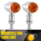 2X Motorcycle Turn Signal Lights Blinker Indicator Amber Universal