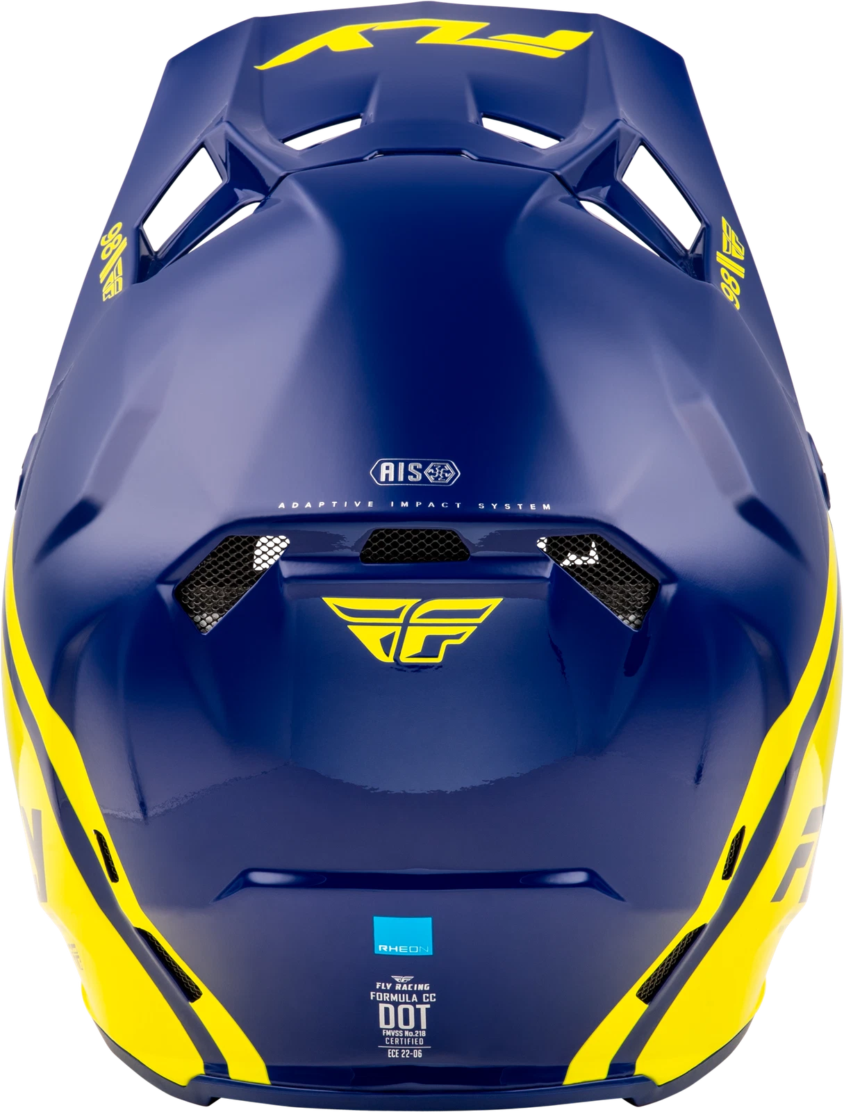 Fly Racing Formula CC Objective Helmet for Offroad (Medium, Navy/Yellow)