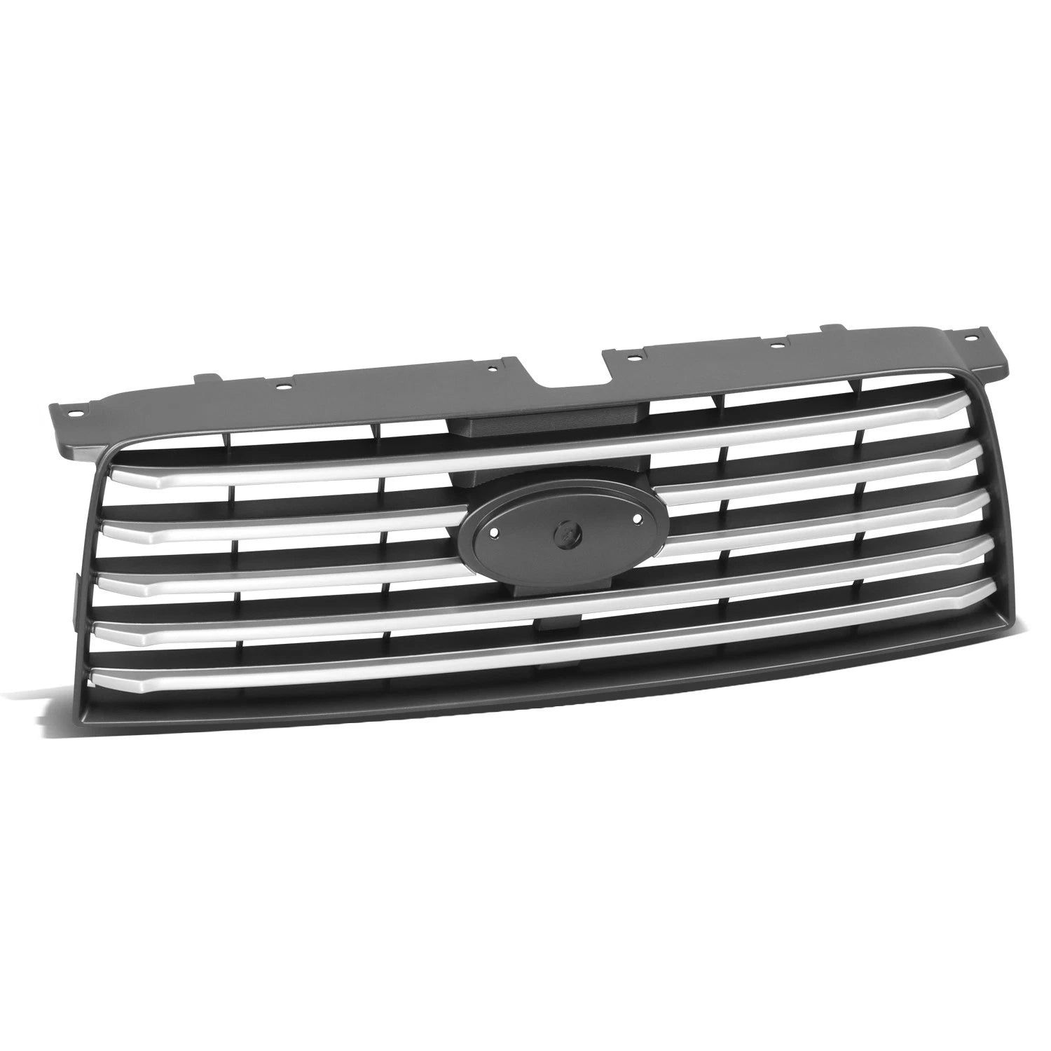 Front Bumper Grille for Subaru Forester (2006–2008) - Horizontal Slats, Badge Slot