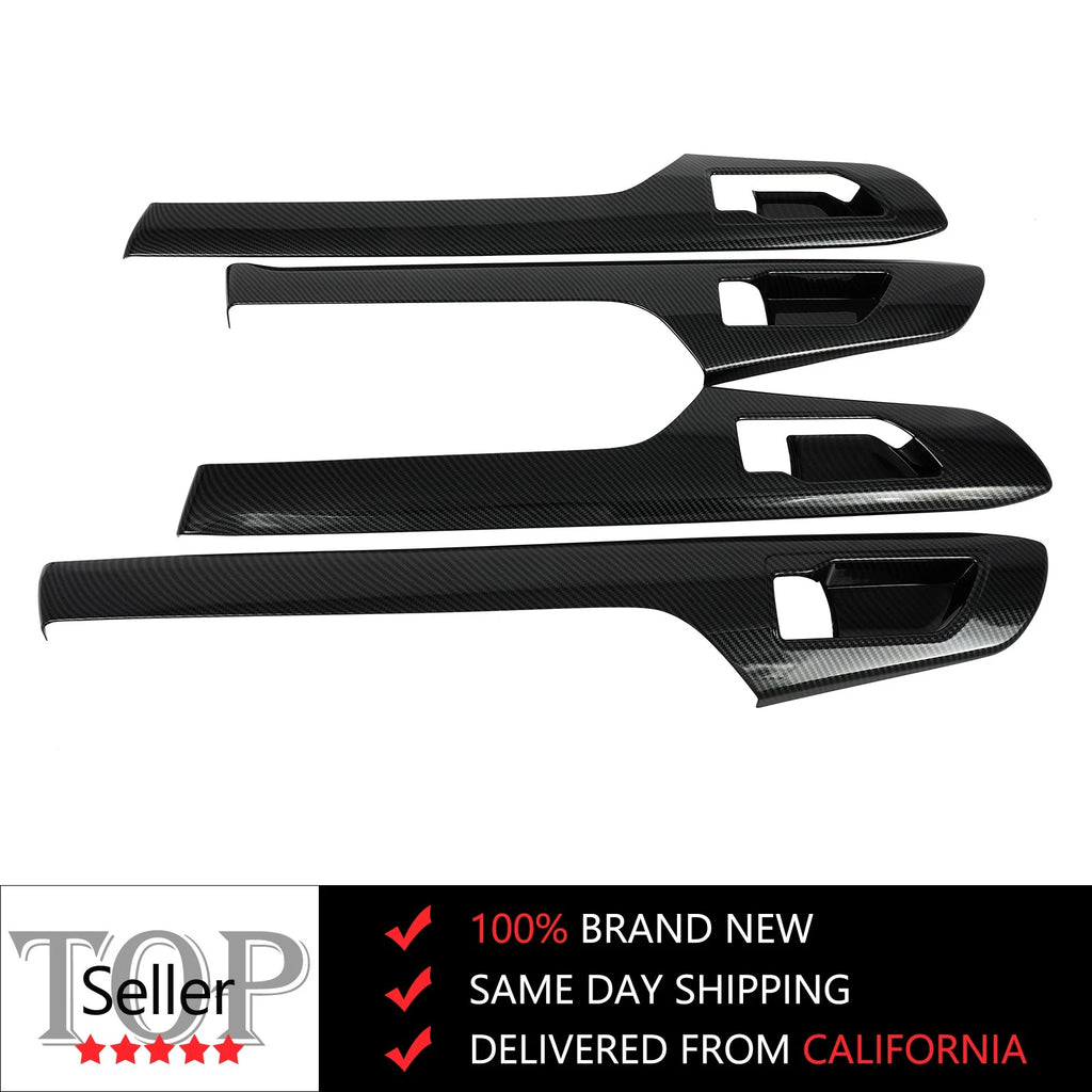 Inside Door Handle Molding Trim Cover for Toyota Highlander (2020–2022) Carbon Fiber