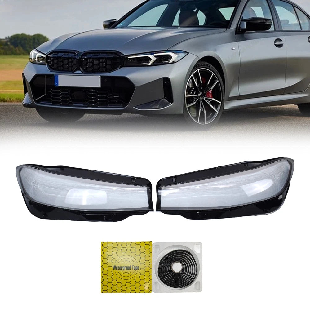2Pcs Front Headlight Cover for BMW 3-Series G20 G28 (2023–2024)