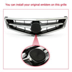 Front Bumper Upper Grille for Acura TSX (2006–2008) W/Chrome Molding