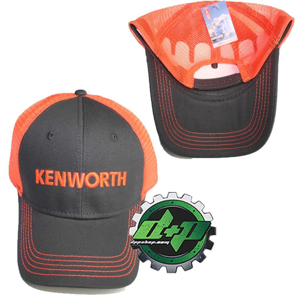 Kenworth Blaze Orange Baseball Cap for KW Semi Diesel Truck (All Years)