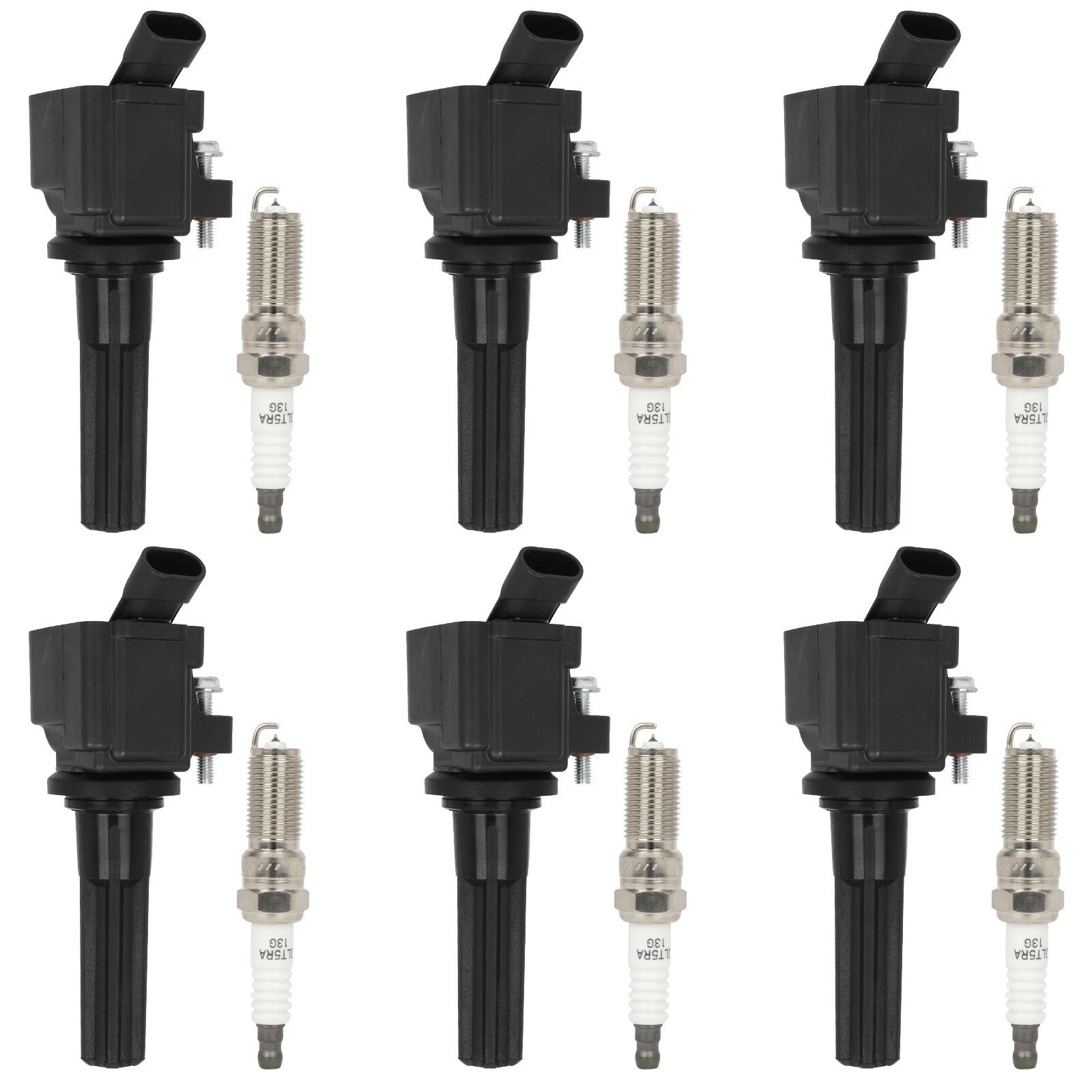6X Ignition Coils and Spark Plugs for Chevy Trailblazer GMC Envoy (2006–2009)