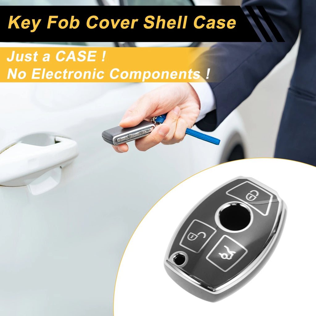 TPU Silicone Car Key Case for Mercedes-Benz (3 Buttons)