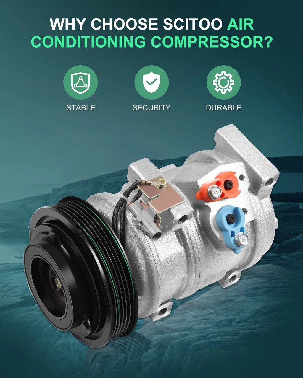 A/C Compressor with Clutch for Toyota Sienna (2004–2006) 3.3L 3.5L