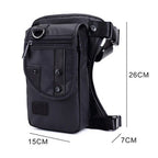 Waterproof Black Motorcycle Leg Bag Thigh Hip Pack Pouch for All Bikes