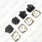 Set of 4 Carburetor Float Bowl Chambers with Gaskets for Johnson Evinrude (0433000, 766418)