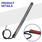 48LED Light Strip for Motorcycle (DC 12V) - Red Tail Turn Signal