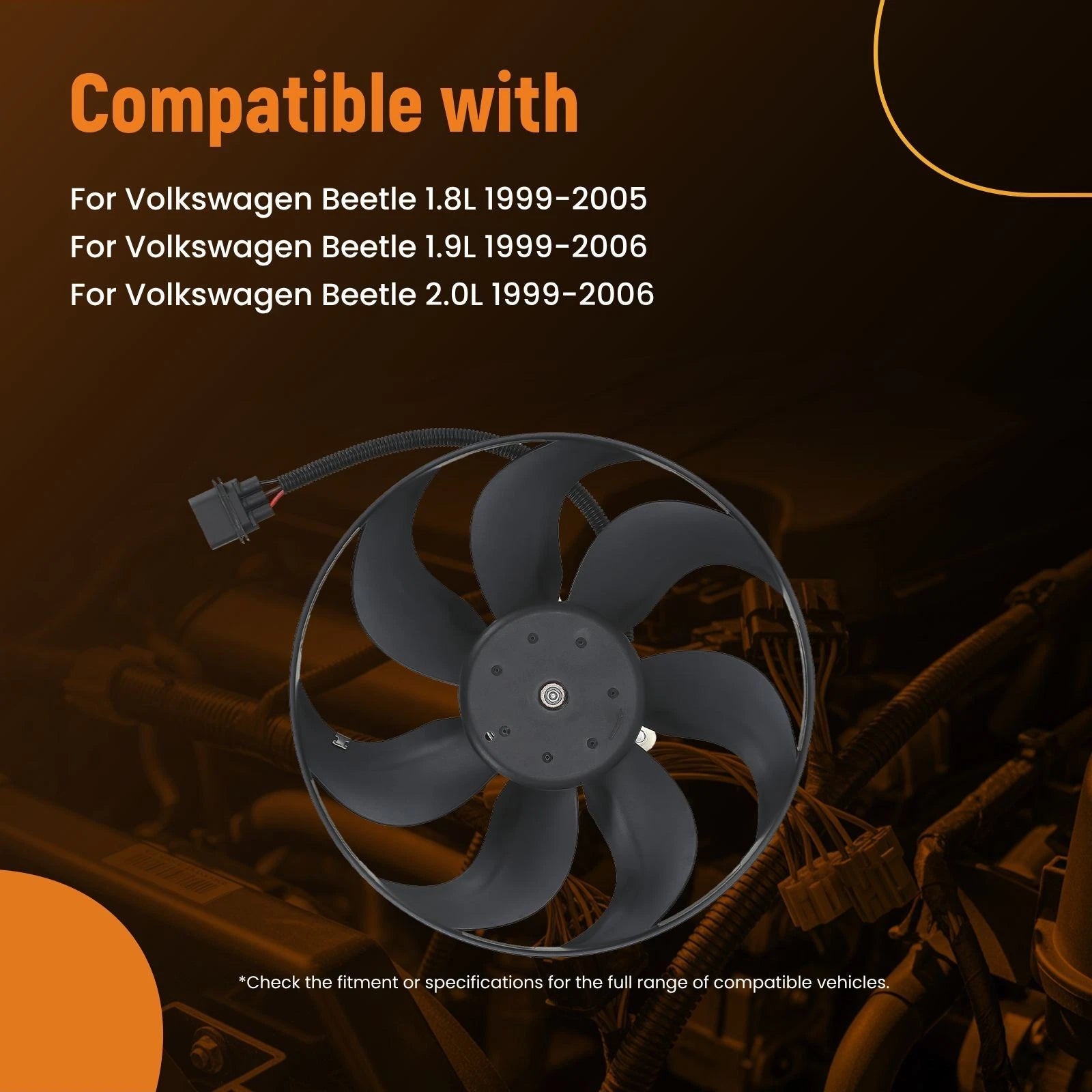 Electric Radiator Fan Assembly for Volkswagen Beetle (1999-2006)