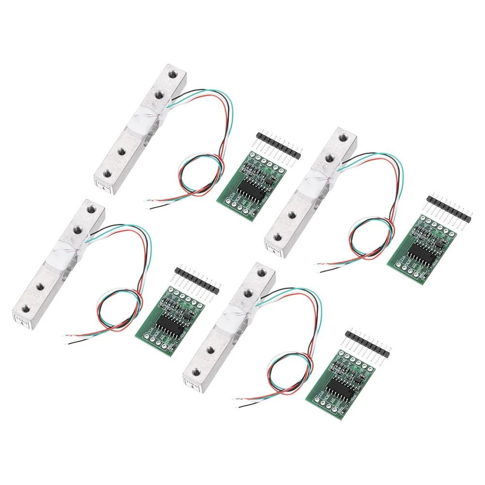 Set of 4 Weight Sensors 10KG with HX711 Module for Accurate Weighing