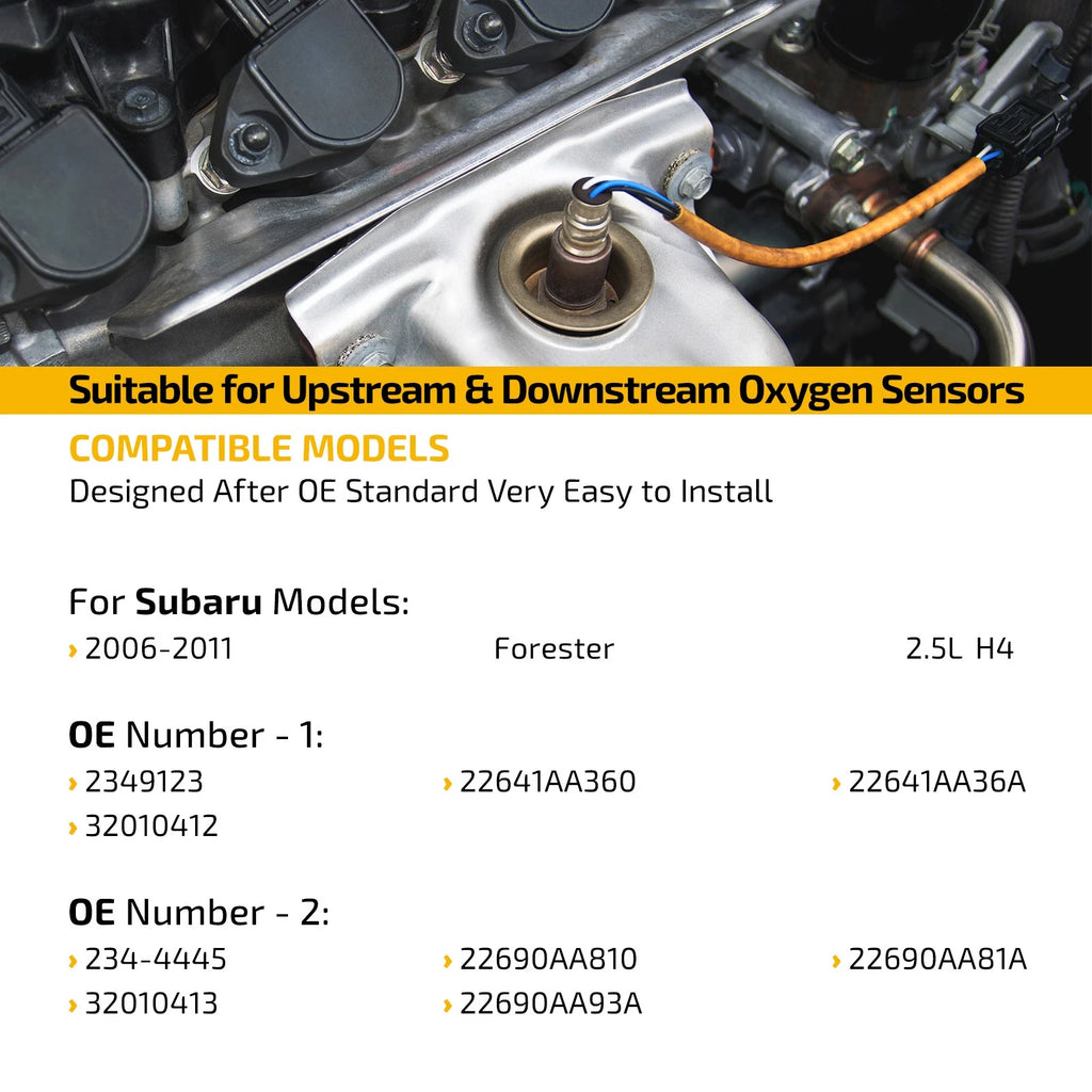 2X O2 Oxygen Sensor for Subaru Impreza 2.5L (2006–2011)