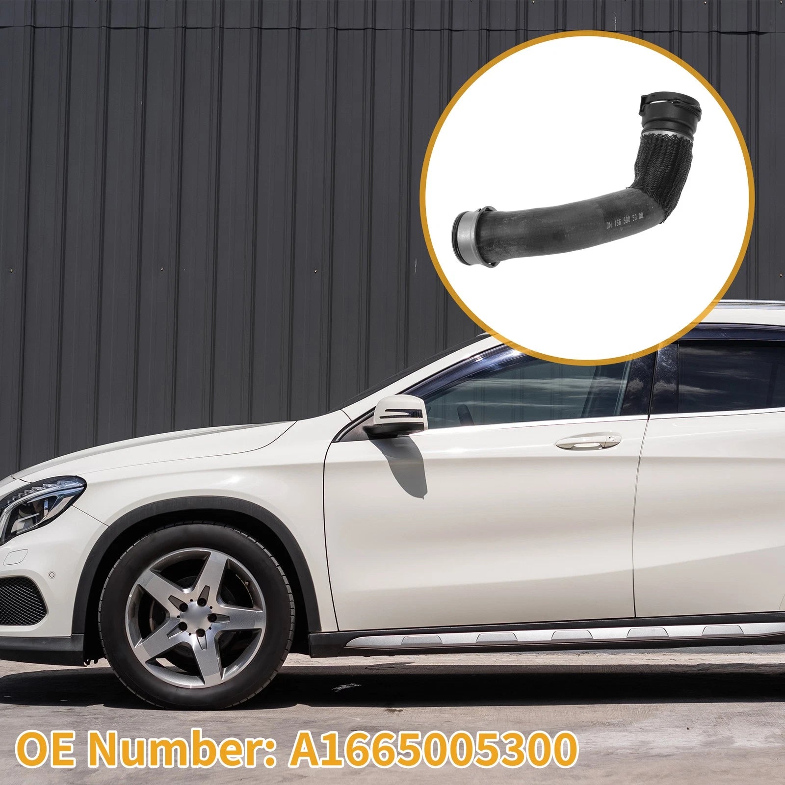 Radiator Coolant Hose for Mercedes-Benz GL550 (2013–2016) No.A1665005300 Black