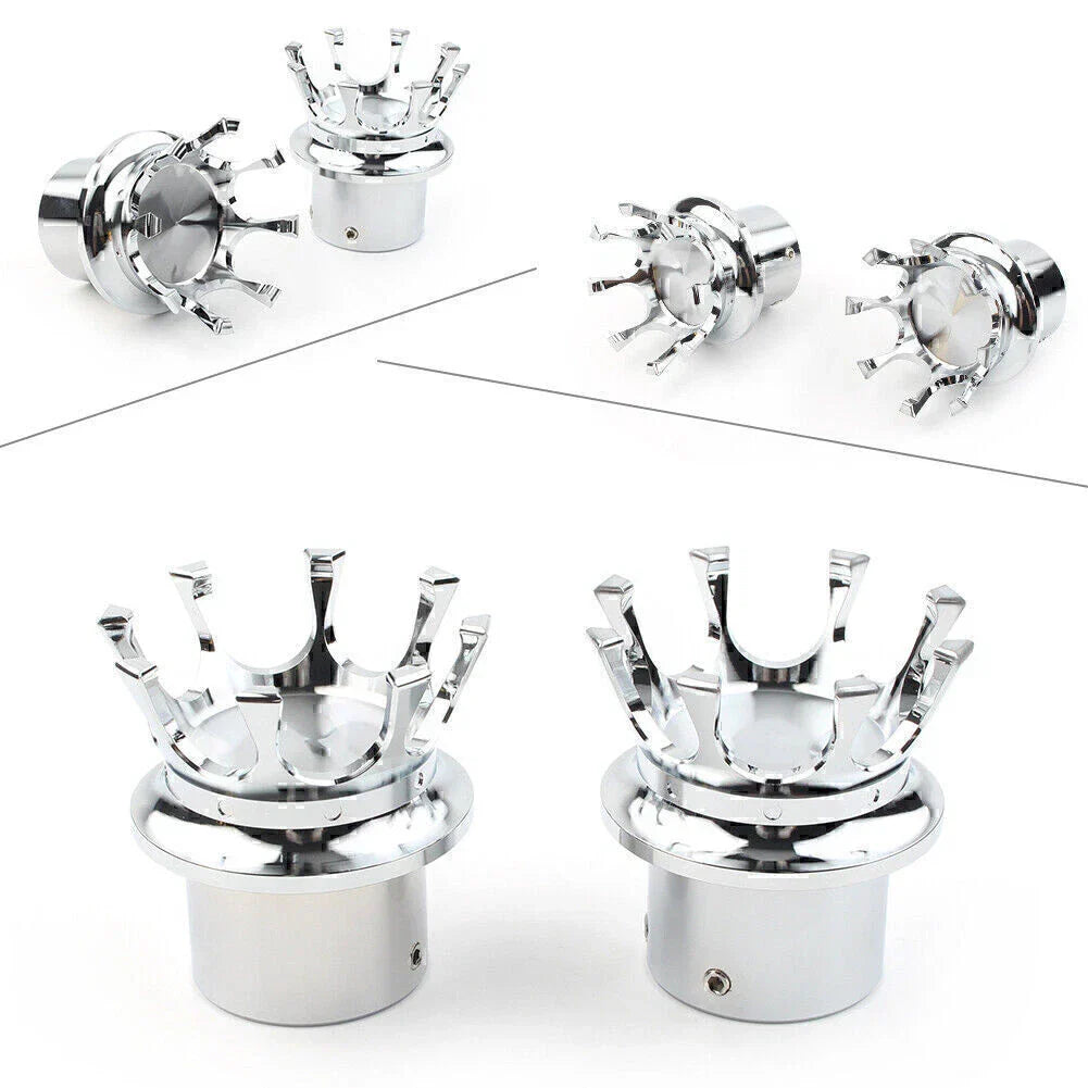 Front Axle Nut Cover Silver Bolt Cap for Harley XL 1200 Dyna Touring (2004-2023)
