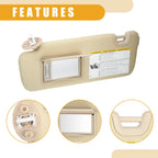 Sun Visor Assembly No.743200E074A0 for Toyota Highlander (2014–2019) Beige